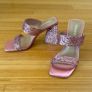 Pink Sequined Sandals by Abound